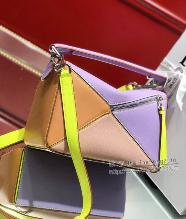 LOEWE經典爆款包包 羅意威小號Puzzle拼接手提斜挎包 10172  tcl1183